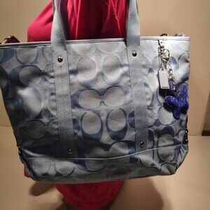 Coach Baby Blue Signature Tote